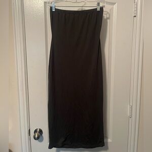 Olive green body con dress